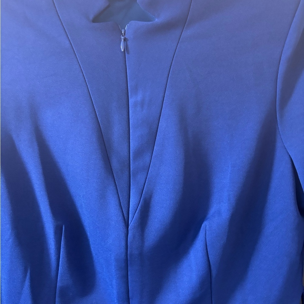 Elegant Sapphire Long Sleeve Dress - Picture 6 of 9